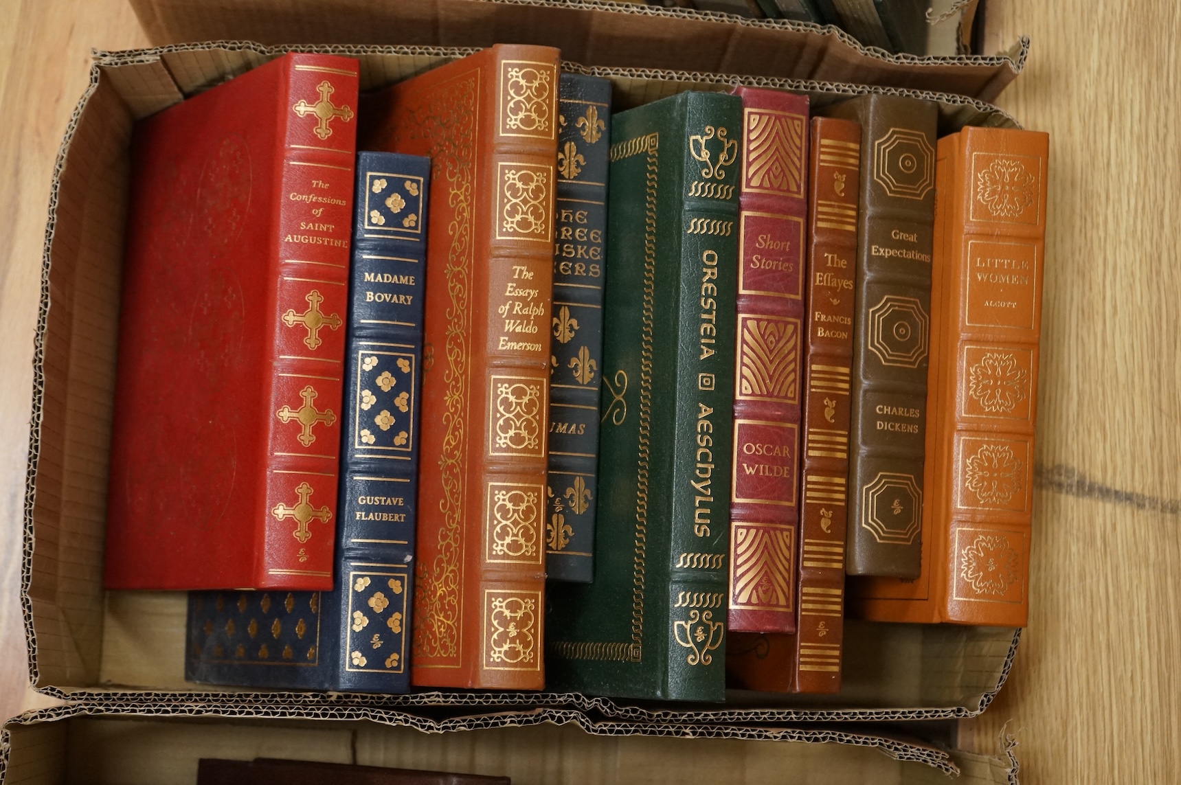 The Easton Press - Collector's Editions, 25 vols. illus. (some coloured); publisher's gilt decorated morocco, ge., 4to. and 8vo. (1970's/80's). *includes Poe's Tales of Mystery, Wilde's Short Stories, Tolkien's Hobbit (c